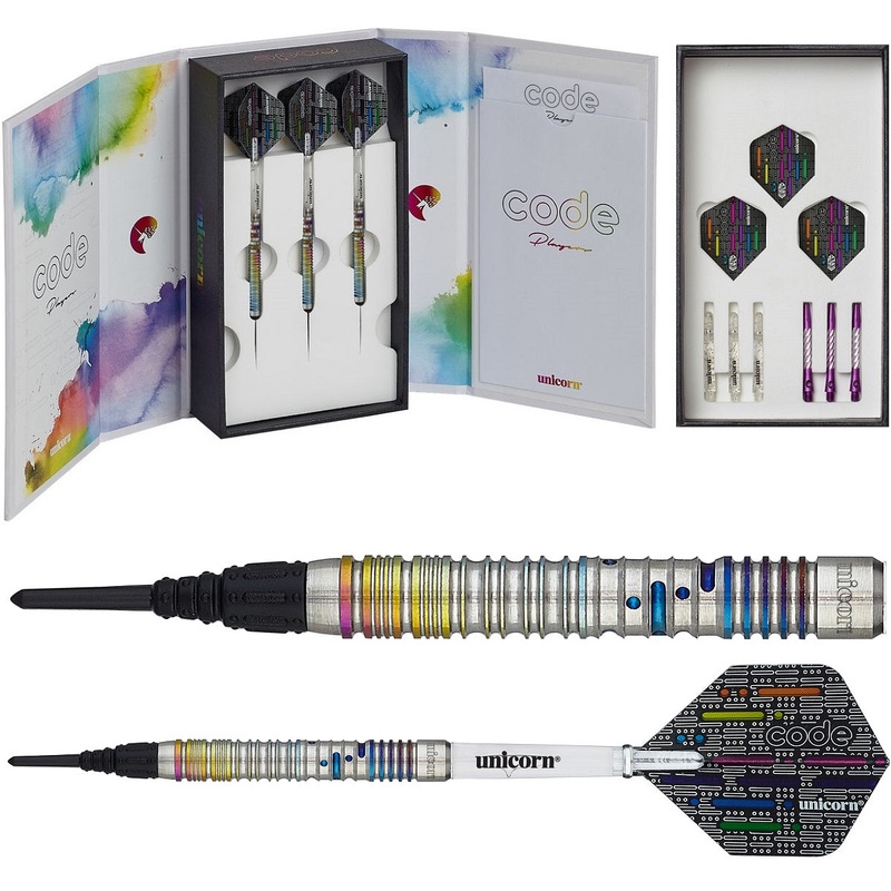 Seigo Asada Code 90% Tungsten Soft Tip Darts by Unicorn 24 Gram