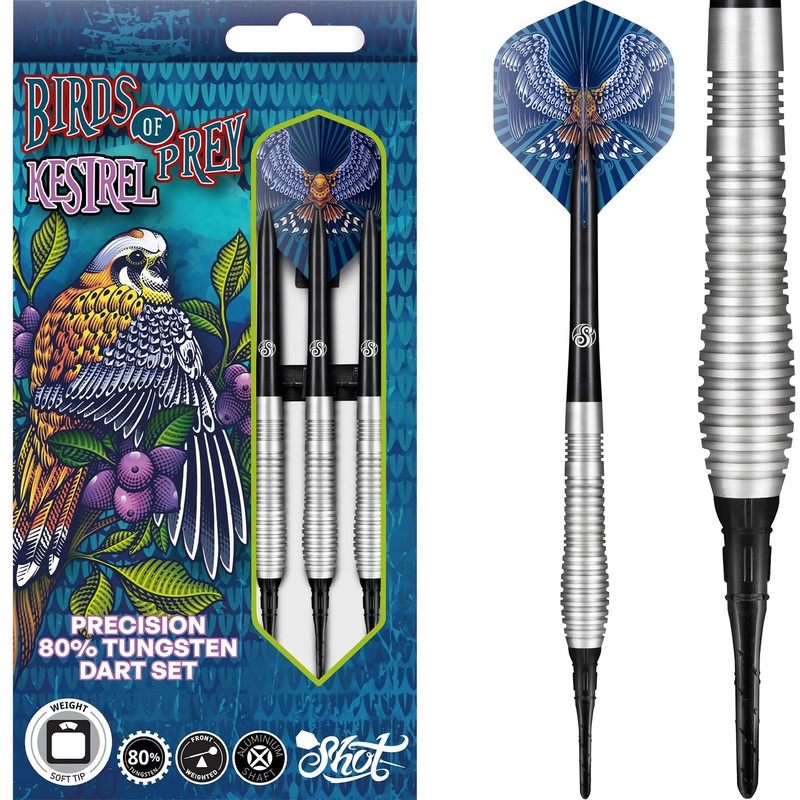 Shot Birds of Prey Darts – Soft Tip Tungsten – Kestrel 18g