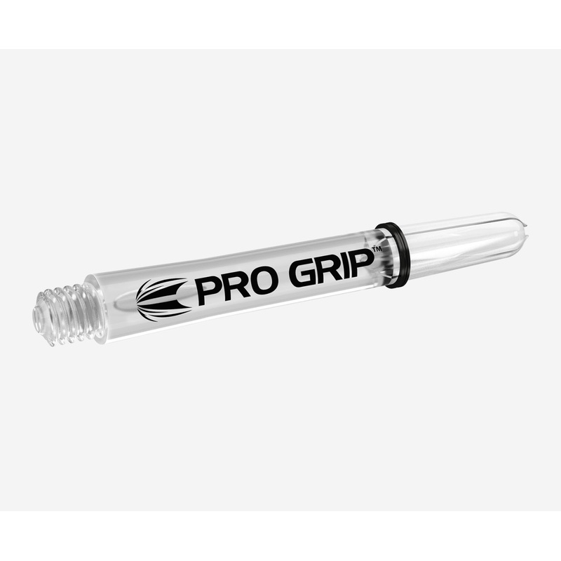 Target Pro Grip Nylon Dart Shafts – Intermediate Clear (3 Sets) Clear Intermediate (41mm in length excluding thread) Nylon