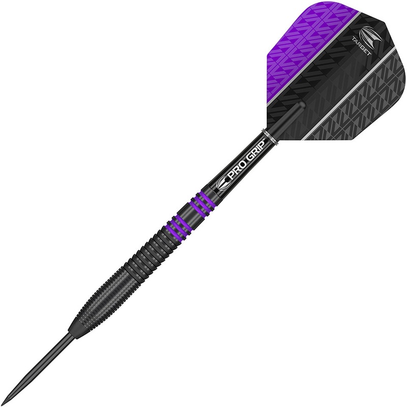 Target Vapor 8 Black Steel Tip Darts – Purple 23gm