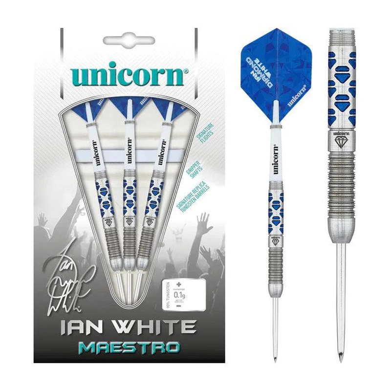 Unicorn Ian White Maestro Phase 2 90% Tungsten Steel Tip Darts 23 GRAM
