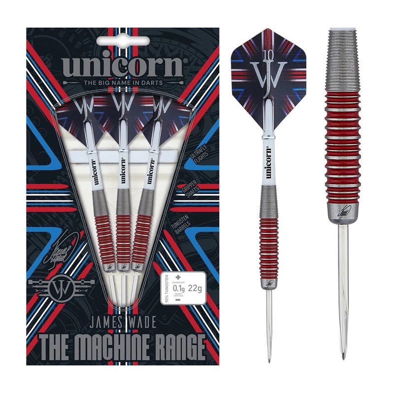 Unicorn James Wade The Machine 90% Tungsten Steel Tip Darts 22 GRAM