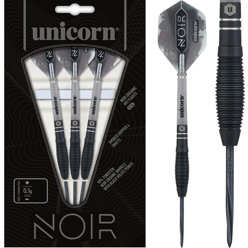 Unicorn Noir Darts – Style 1 – Steel Tip – Black – Bomb Design 21g