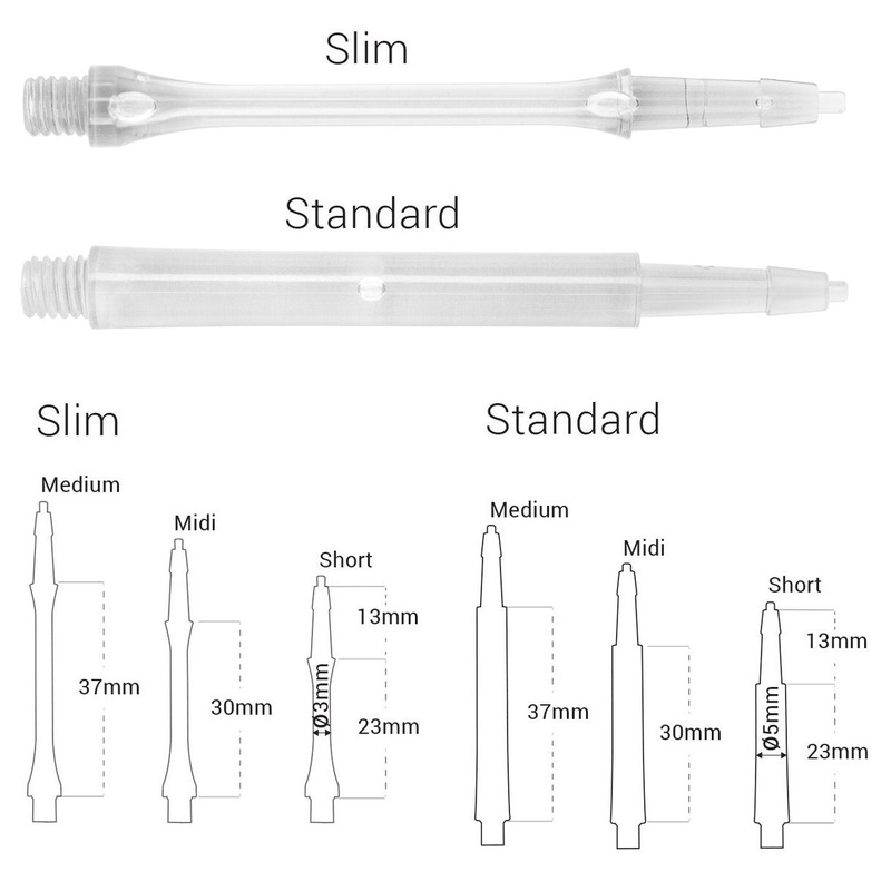 Harrows CLIC Clear System Dart Stems / Shafts Medium Slim