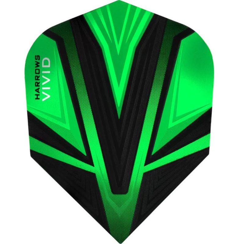 Harrows Vivid Green Standard Dart Flights Standard 100 Micron Extra Strong