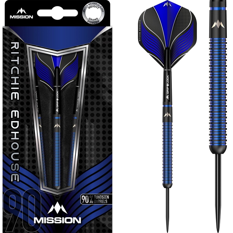 *Mission Ritchie Edhouse Darts – Steel Tip –  90% – Madhouse – Black Titanium 23g