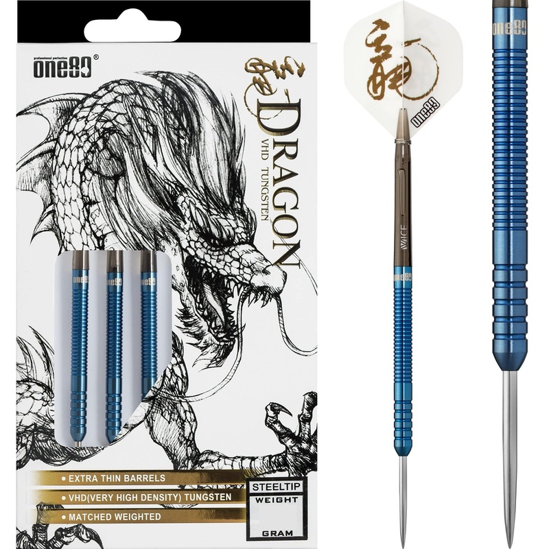 One80 ICE Dragon Darts – Steel Tip – Hand Made – Blue 20g
