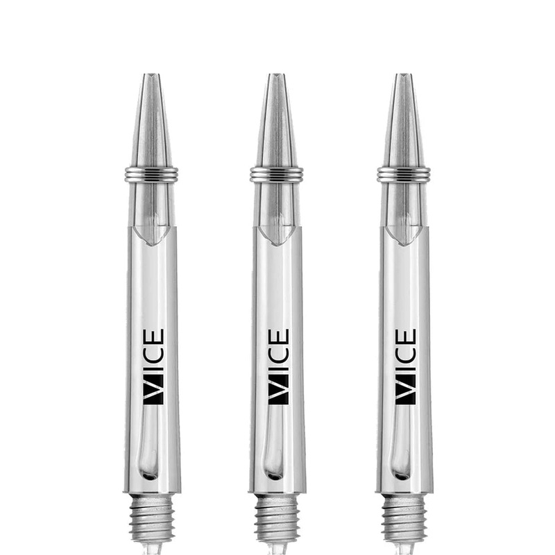 One80 Proplast Vice Dart Shafts – Clear – In Between Polycarbonate In Between (41mm in length excluding thread) Clear