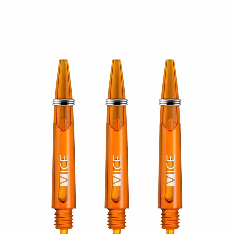One80 Proplast Vice Dart Shafts – Transparent Orange – Short Polycarbonate Short (35mm in length excluding thread) Transparent Orange