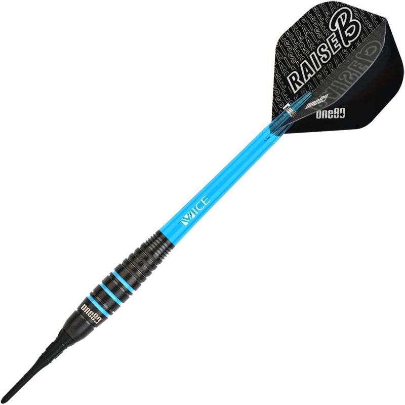 One80 Raise B Soft Tip Darts – 17.5gm Aqua