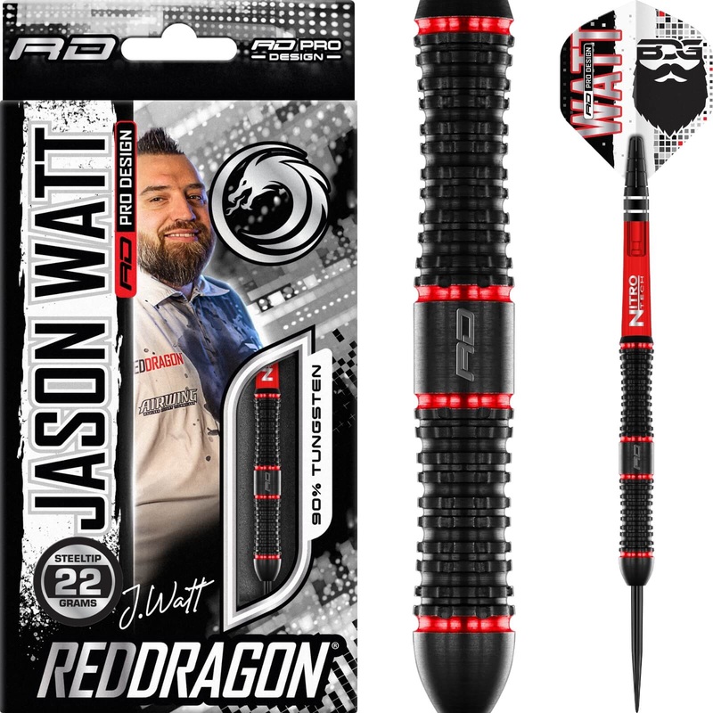 Red Dragon – Jason Watt Darts – Steel Tip – 90% Tungsten – 22g