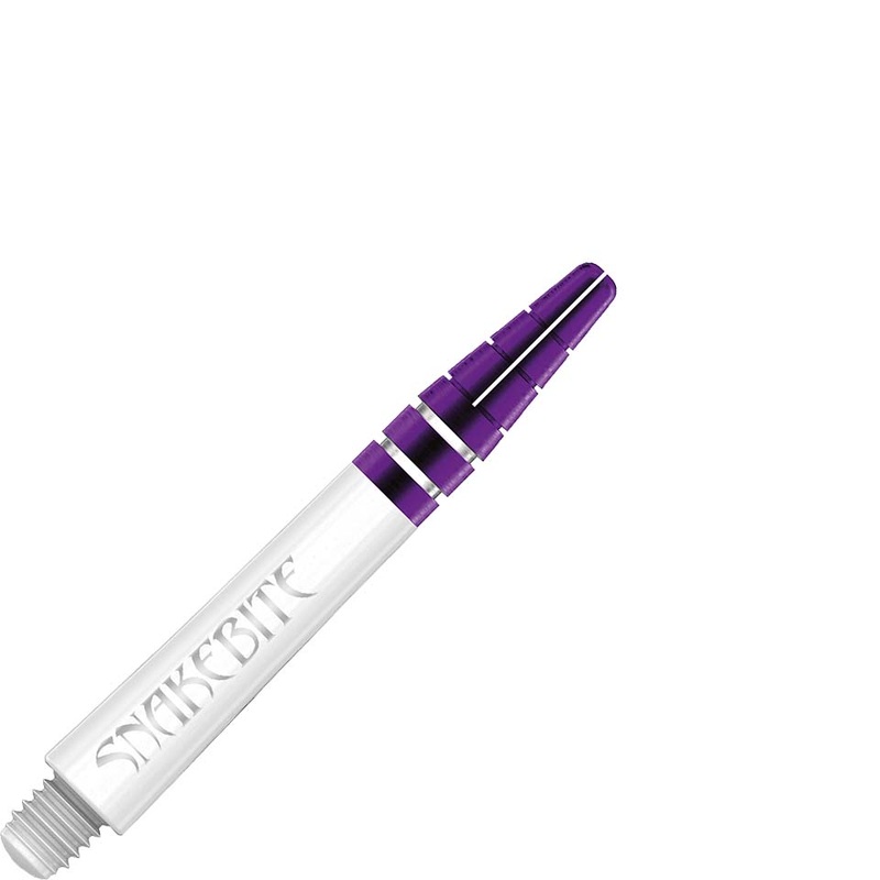 Red Dragon Snake Bite Nitrotech Dart Shafts – Short White and Purple