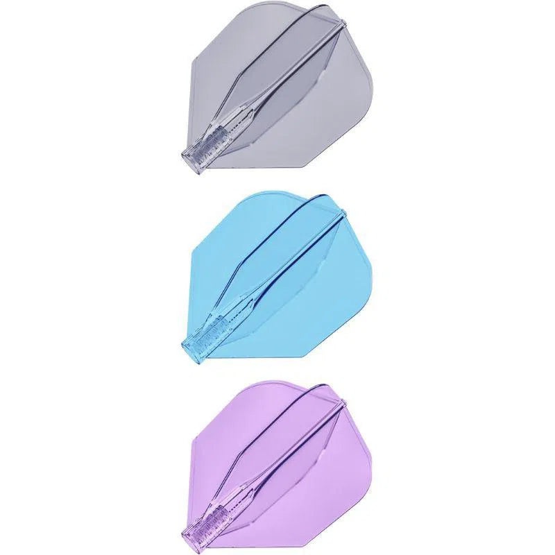 Target Darts 8 Flight Clear Candy Dart Flights Black No2