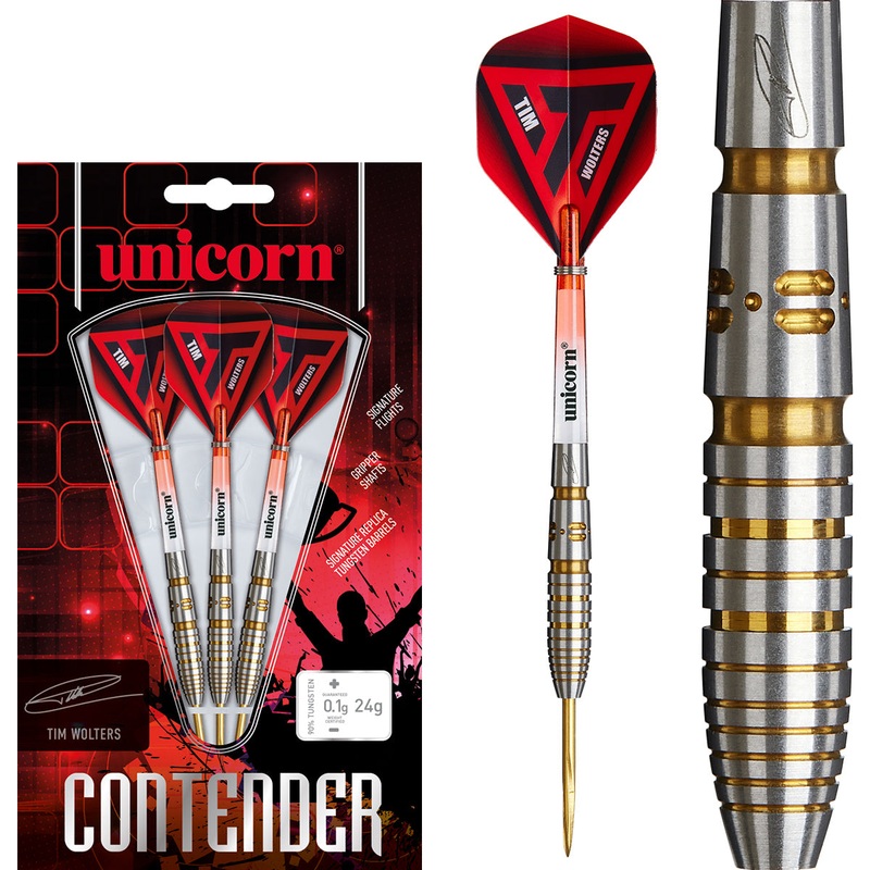Tim Wolters 90% Tungsten Steel Tip Darts by Unicorn 24 Gram