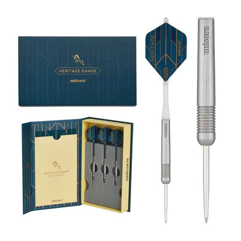 Unicorn Heritage 1976 T90 Twin RInged 90% Tungsten Steel Tip Darts 23 GRAM