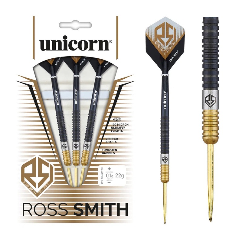 Unicorn Ross Smith Two Tone 90% Tungsten Steel Tip Darts 20 GRAM