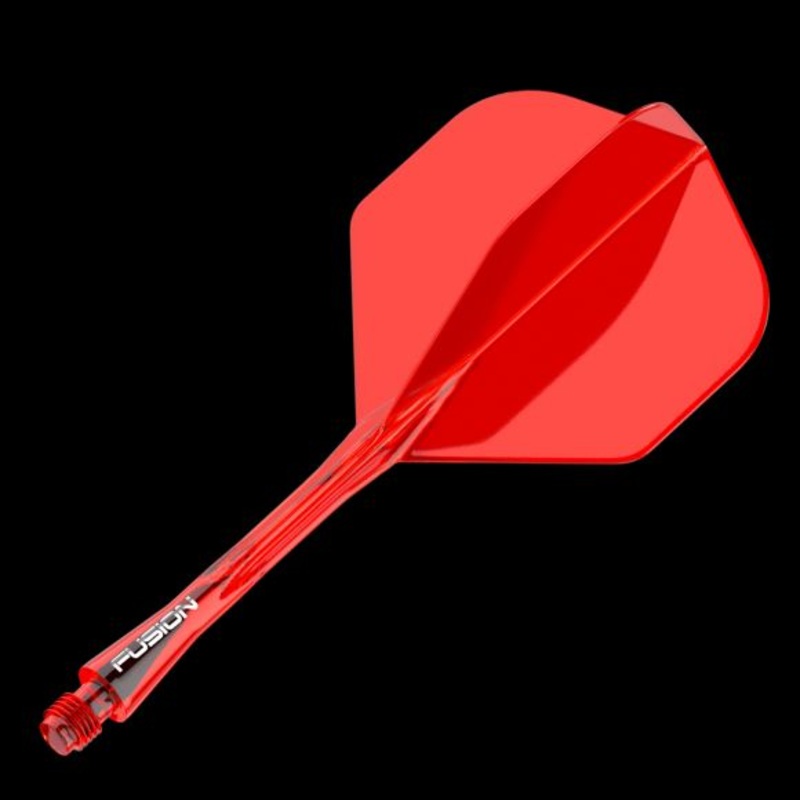 Winmau Fusion Integrated Flight & Shaft #2 Shape – Short – Red Red Short (22mm in length excluding thread) Polycarbonate