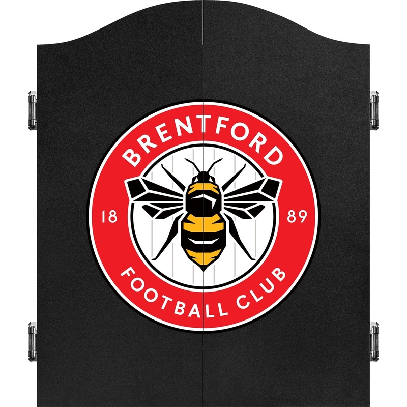 Brentford FC – Official Licensed – The Bees – Dartboard Cabinet – C1 – Black – Crest