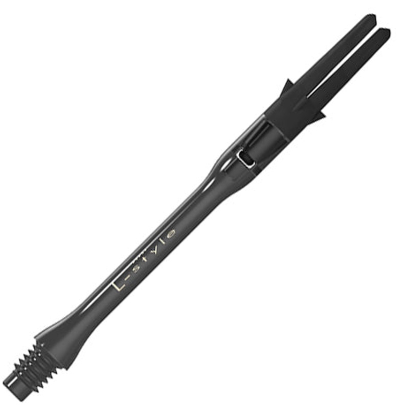 L-Style L-Shaft Carbon Silent Slim Dart Shafts – 440 Long Clear Black
