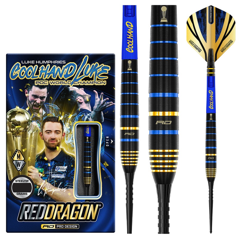 Luke Humphries TX4 Avenger 90% Tungsten Steel Tip Darts by Red Dragon 22 Gram