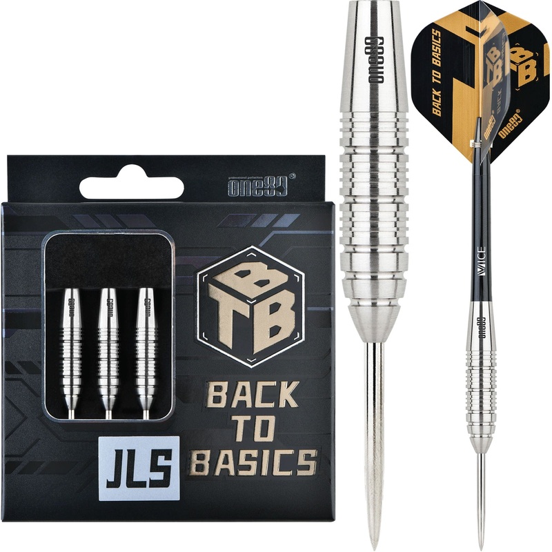 One80 Back To Basic Darts – Steel Tip – JLS – Natural – Ringed 23g