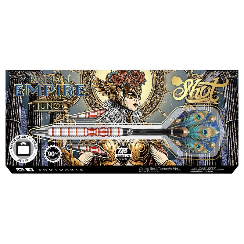Shot Roman Empire Juno Steel Tip Darts 22grams
