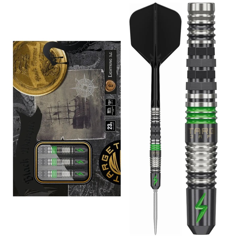 Target Japan Black Marque Lightning 3.0 SP 90% Tungsten Steel Tip Darts 21 GRAM