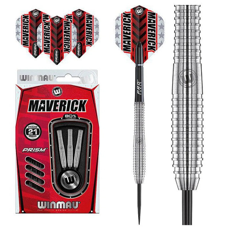 Winmau Maverick 80% Tungsten Steel Tip Darts 21 GRAM