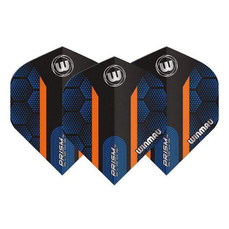 Winmau Prism Alpha Extra Thick Standard Blue & Orange Flights