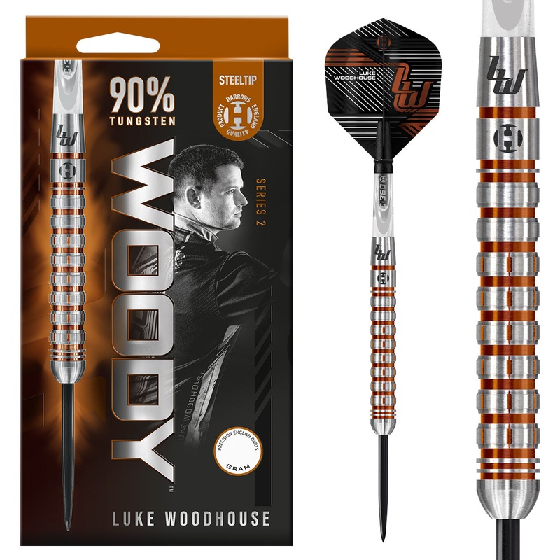 Luke Woodhouse Series 2 90% Tungsten Steel Tip Darts by Harrows 21 Gram