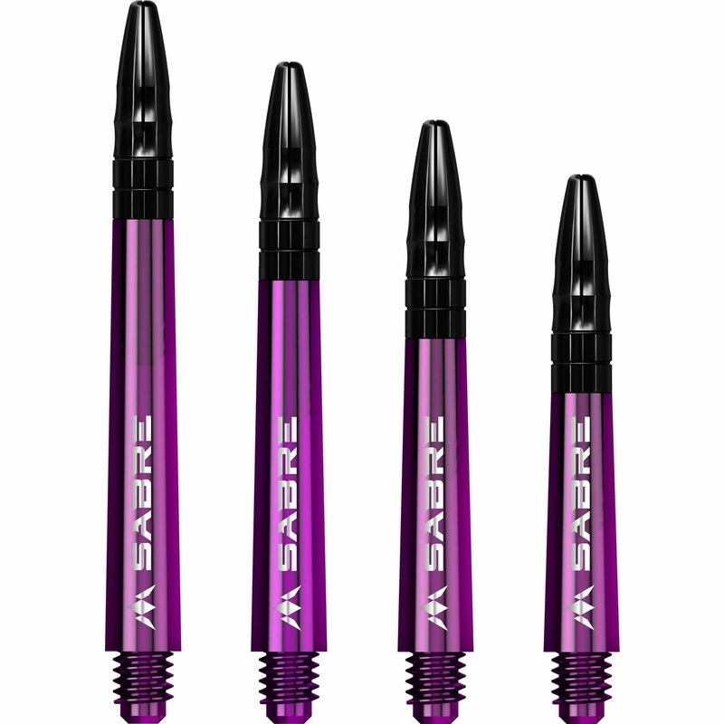 *Mission Sabre Shafts – Polycarbonate Dart Stems – Purple – Black Top Medium