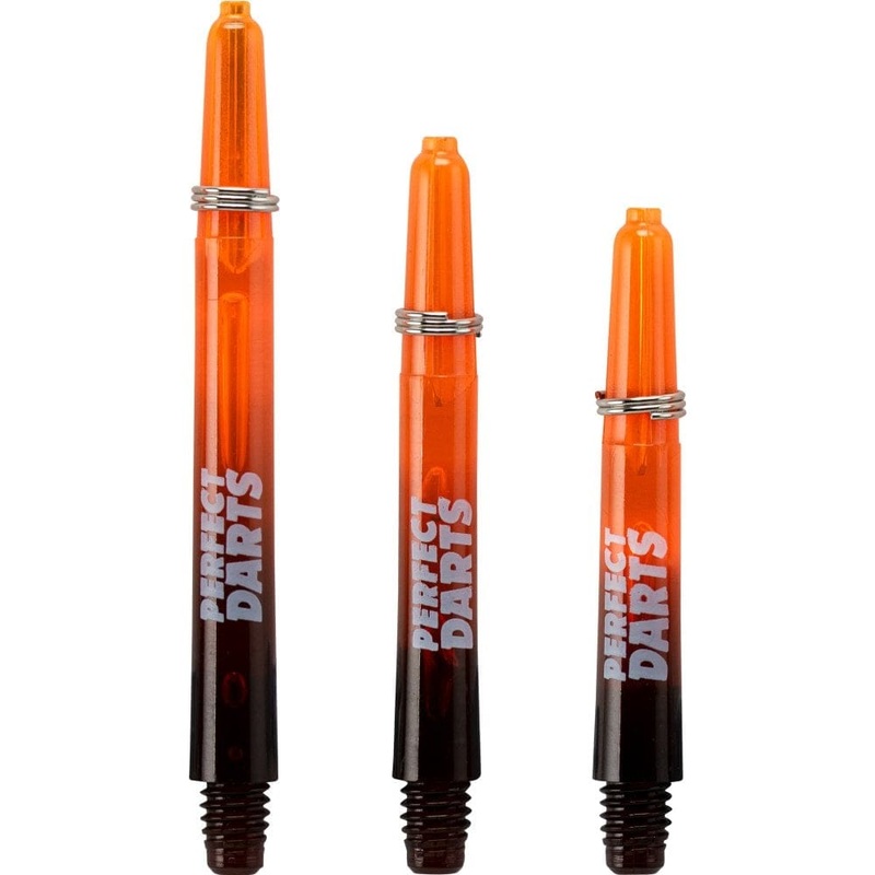 *Perfect Darts – Two Tone Shafts – Polycarbonate – Black & Orange – 3 Sets Pack Short