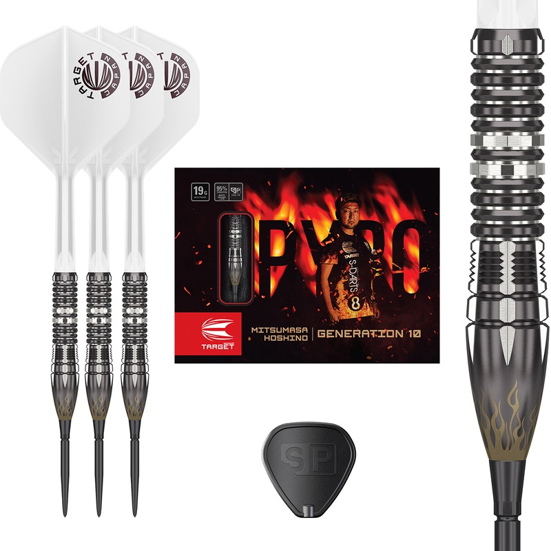 Pyro G10 95% Tungsten SP Steel Tip Darts by Target Japan 19 Gram
