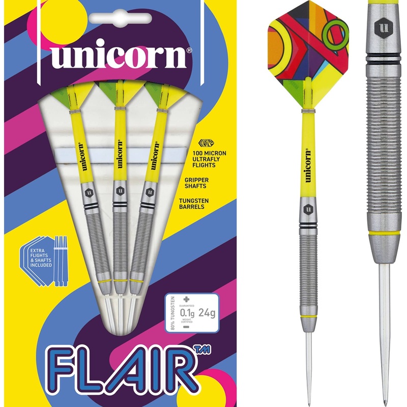 Unicorn Flair Darts – Steel Tip – Style 5 – Micro Grip 24g