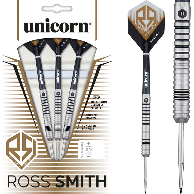 Unicorn Ross Smith Darts – Steel Tip – 80% – Smudger – Natural 22g