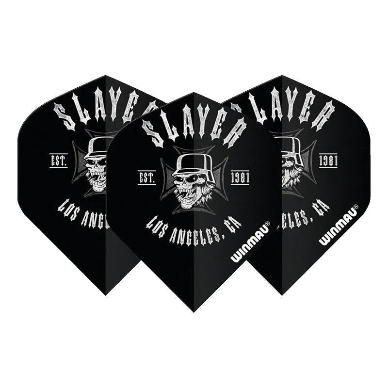 Winmau Rock Band Extra Thick Standard Slayer LA Black & Grey Flights