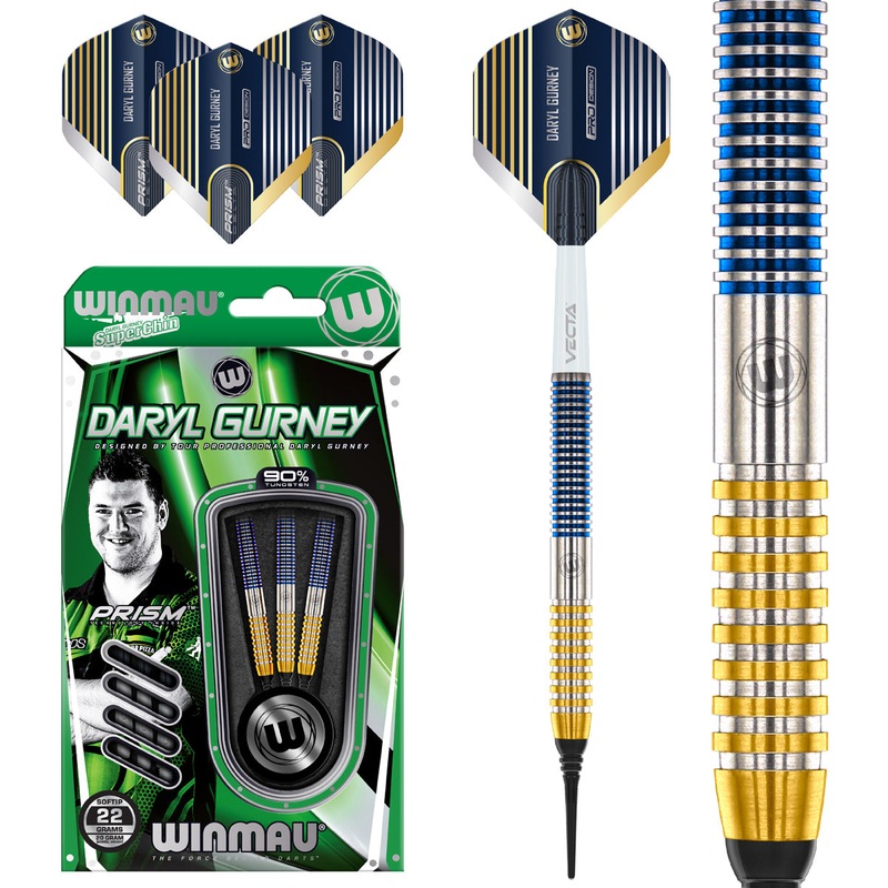 Daryl Gurney SC 1.0 Series 90% Tungsten Soft Tip Darts by Winmau 22 Gram