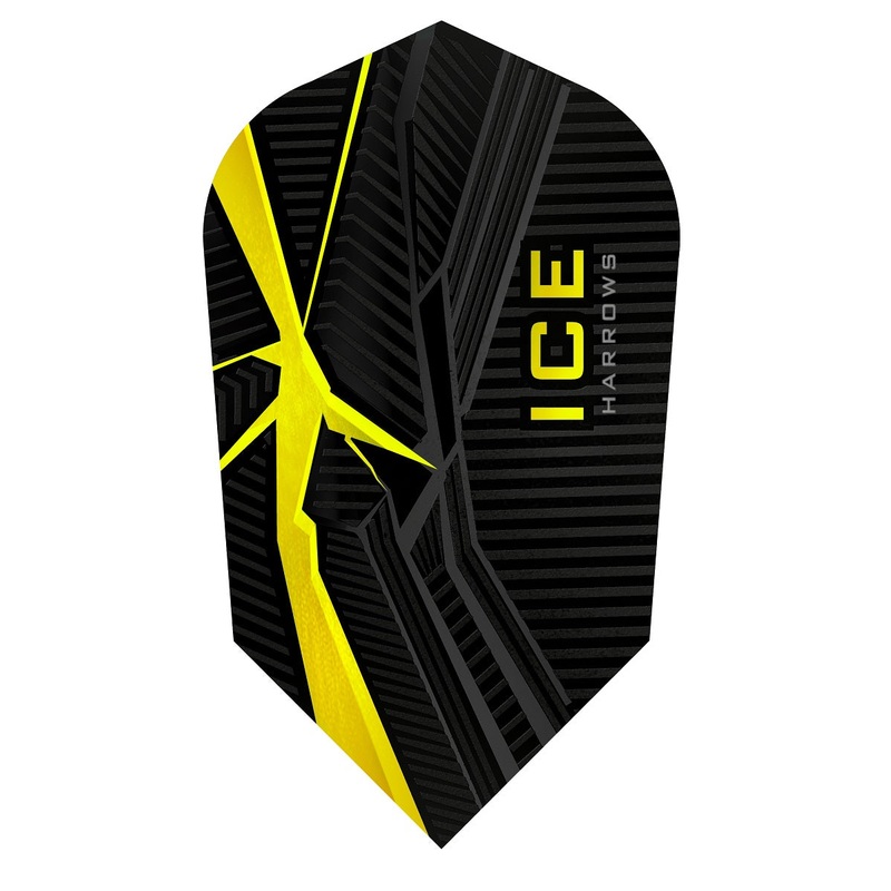 ICE Recut Yellow  Slim Dart Flights By Harrows Yellow