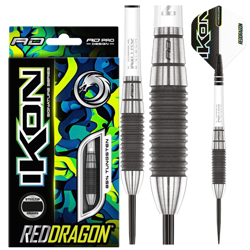 Ikon 1.2 85% Tungsten Steel Tip Darts by Red Dragon 22 Gram
