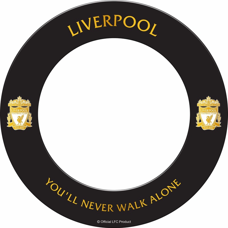 Liverpool FC Dartboard Surround – Official Licensed – LFC – S3 – Black – Gold Crest