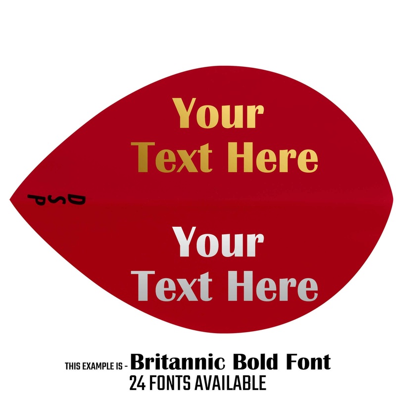Personalised Flights – Hot Foil – 5 Sets – Poly Plain – Pear – Red Default Title