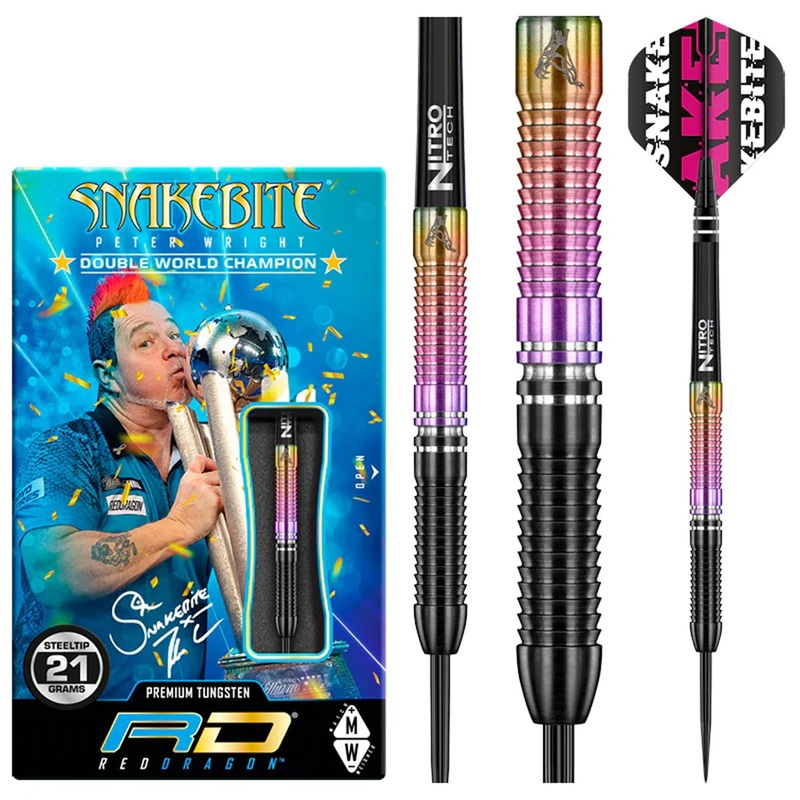 Peter Wright World Champion 2020 SE 90% Tungsten Steel Tip Darts by Red Dragon 21 Gram