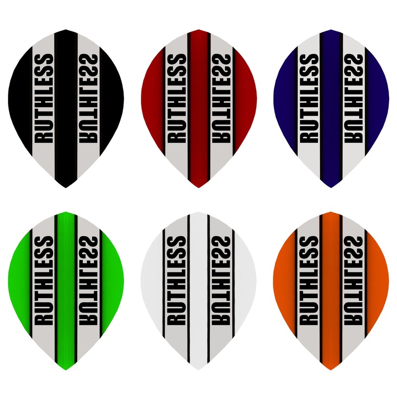 *Ruthless – Clear Panel – Dart Flights – 100 Micron – Pear Black