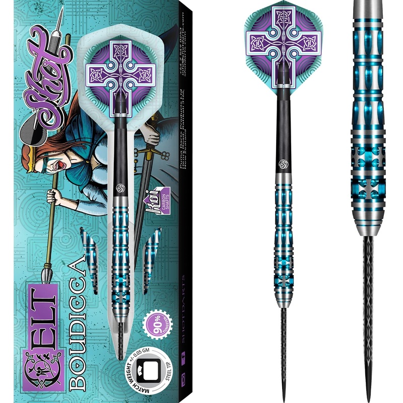 Shot Celt Boudicca Darts – Steel Tip – Blue 23g