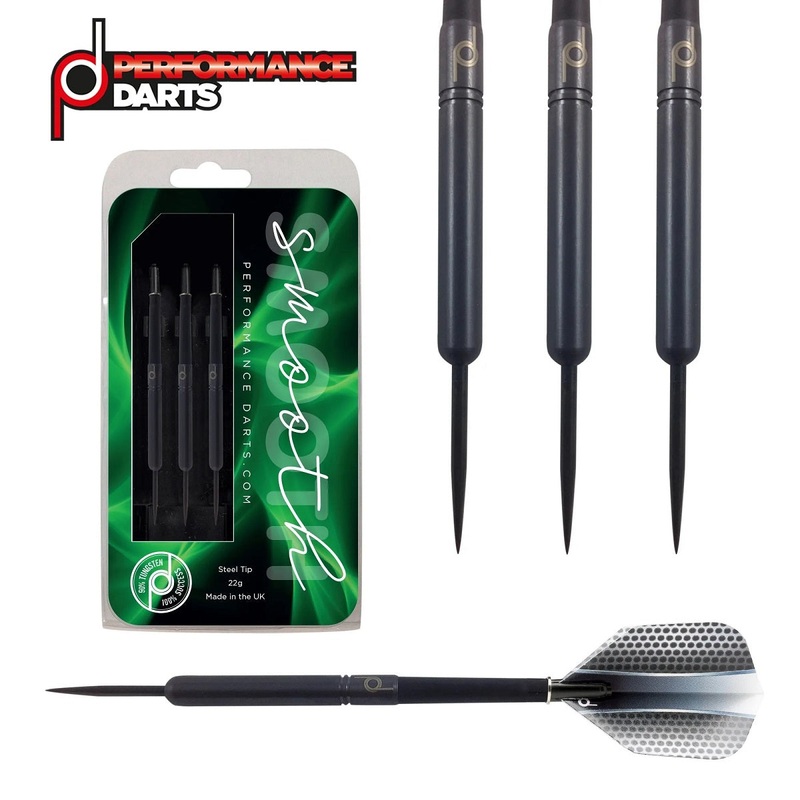 Smooth 90% Tungsten Steel Tip Darts by Performance Darts 22 Gram