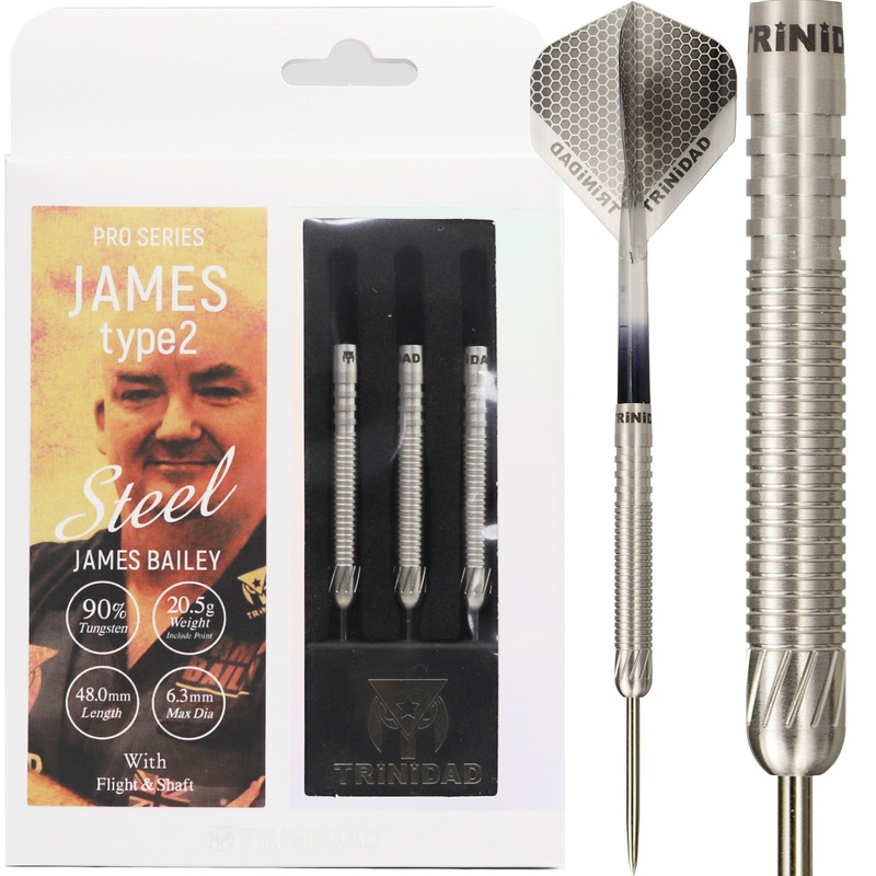 Trinidad Pro Darts – Steel Tip – 90% Tungsten – James 2 – 20.5g