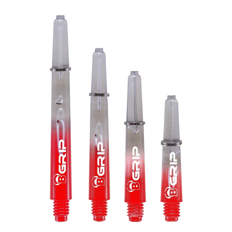 *BULL’S B-Grip TT Shaft – Polycarbonate – Clear & Red Medium