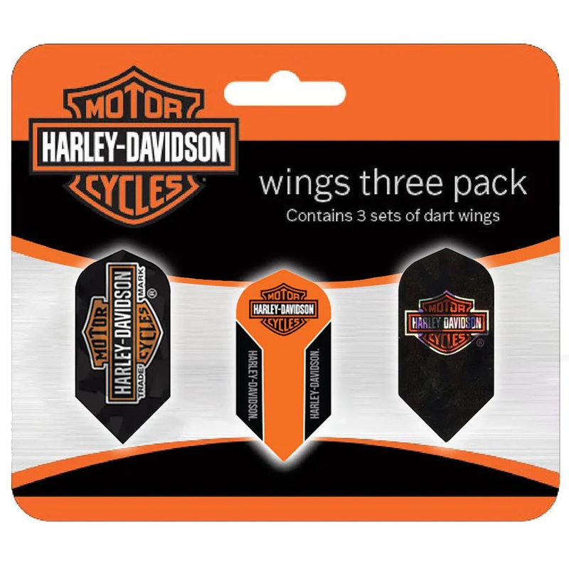 Harley-Davidson Wings Dart Flights – Slim (3 sets) Slim 100 Micron Polymer