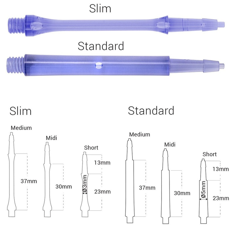 Harrows CLIC Blue System Dart Stems / Shafts Medium Slim