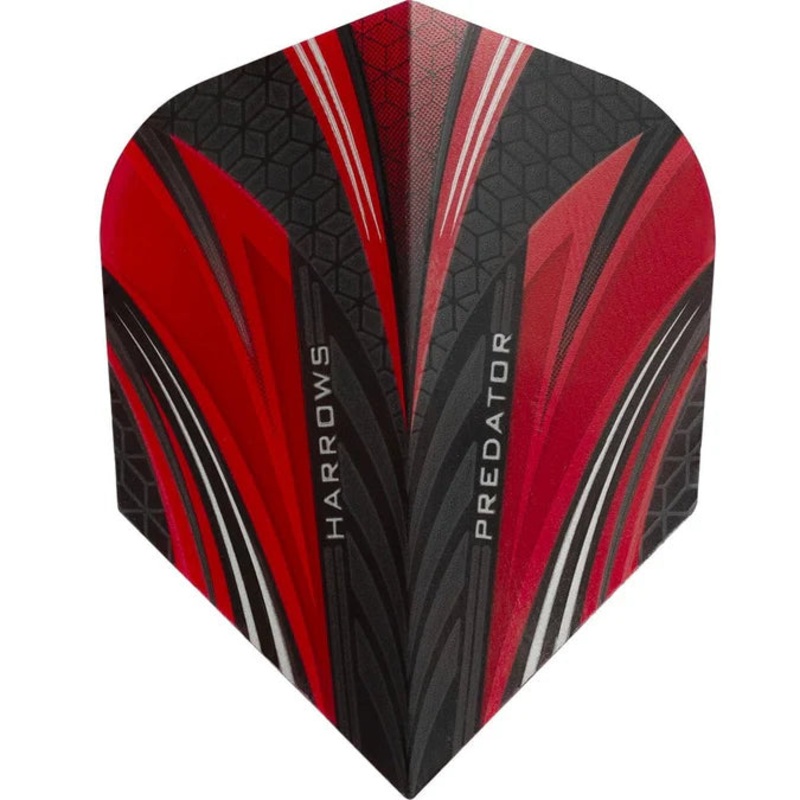 Harrows Prime Predator Red Standard Dart Flights Standard 100 Micron Extra Strong